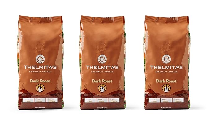 6 lbs — Dark Roast — 8 Bags — Dark Roast Honduran Coffee Whole Bean — Single Origin Single Estate Specialty Beans — Intense Flavor with Rich Creamy Nutty Smooth Chocolate Notes and Low-Acid — Fr