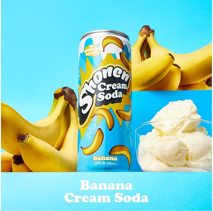 Shonen Soda - Banana Cream | 12 Fl Oz Can | 12-Pack