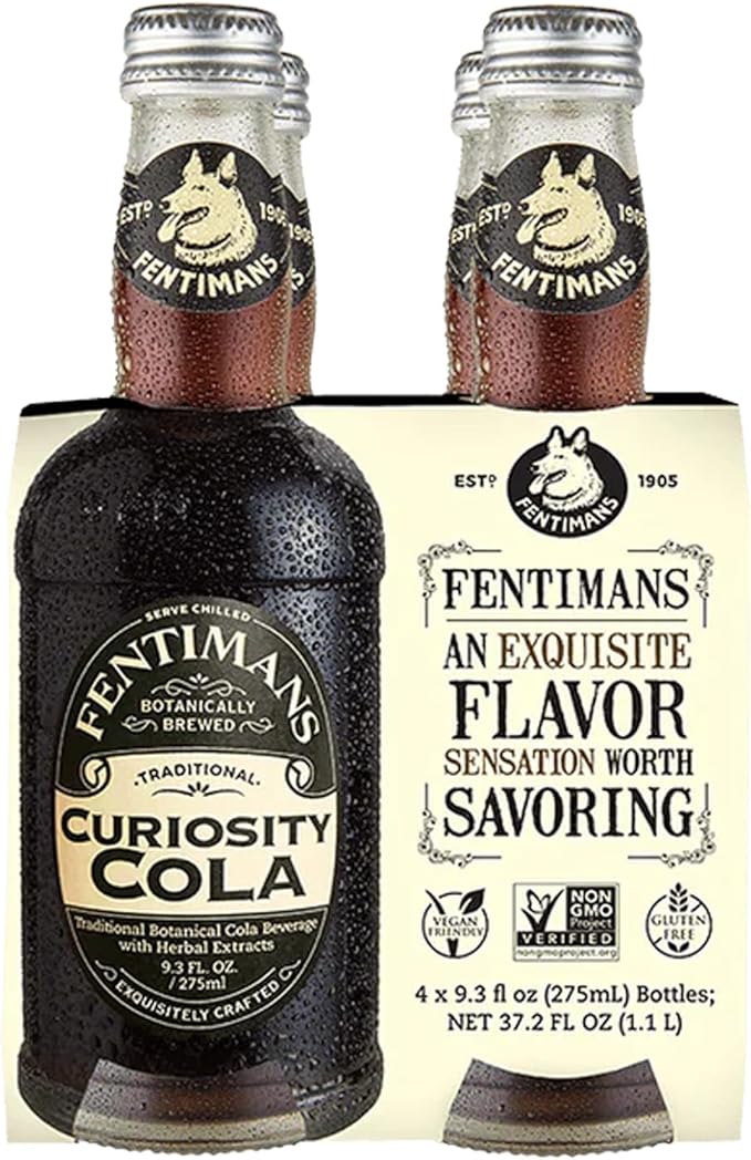 Fentimans Botanically Brewed Classic Curiosity Cola Sparkling Soda 9.3 fl oz Bottles – Premium Craft Soda/Mixer for Cocktails &amp Refreshing Drinks