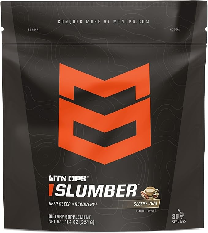MTN OPS Slumber Sleep Aid for Muscle Recovery &amp Deep Sleep Sleepy Chai Sleep Support Powder Drink Mix 30 Servings