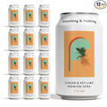 Something &amp Nothing Ginger &amp Lime Flavoured Sparkling Water | Lightly Carbonated Full Flavoured with Added Grape &amp Lemon Juice | Vegan &amp Low Calorie Soda | 12 Fl Oz Cans (Pack of 12)