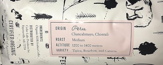 Mt. Comfort USDA Organic Whole Bean Organic Coffee From Peru - 2.5lbs