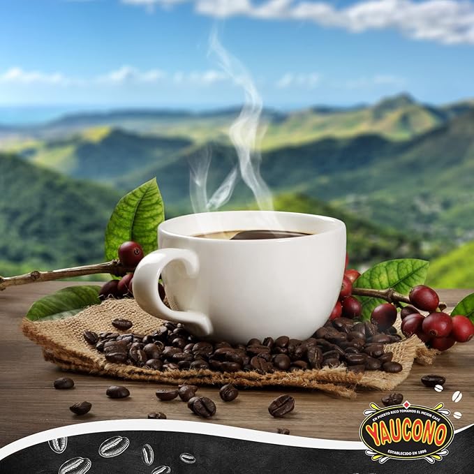Yaucono Ground Medium Roast Arabica Coffee Single-Serve Pods 72 Count Compatible with Keurig K Cup Brewers