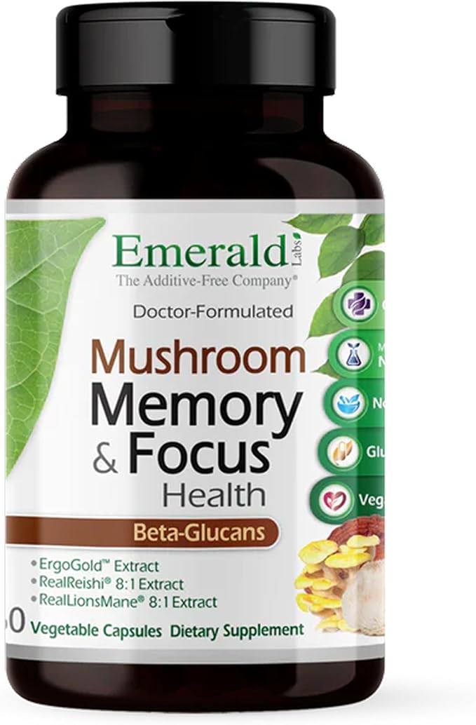 EMERALD LABS Mushroom Memory &amp Focus Health