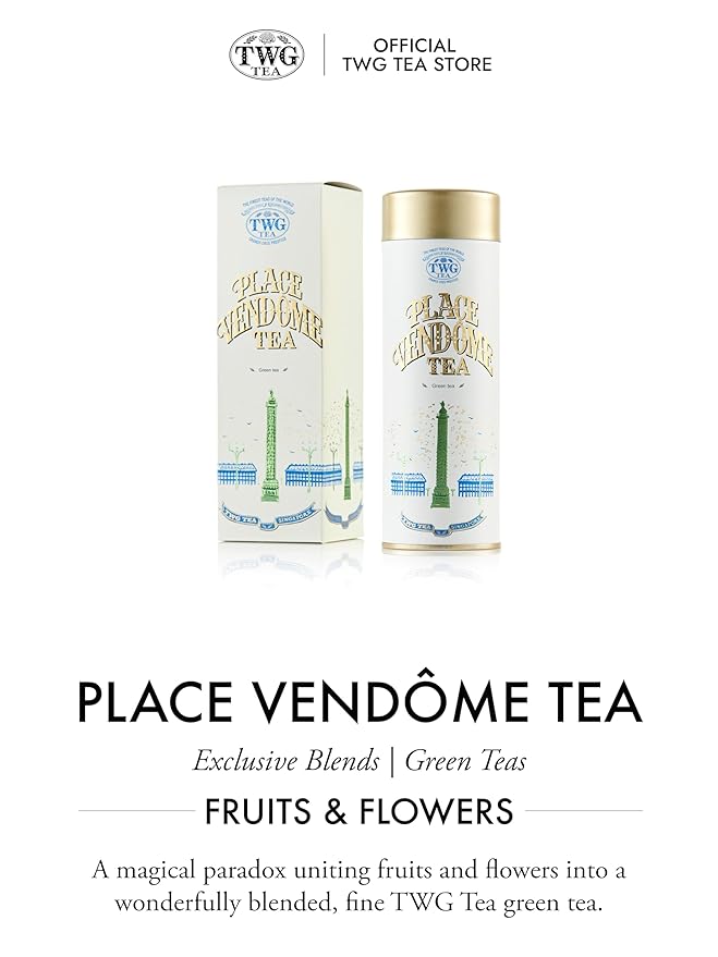 TWG Tea | Place Vendôme Tea | Green Tea | Nuts &amp Tropical Fruits | Haute Couture Tin 100g | Gift Set