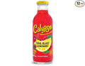 Calypso Lemonade Coral Blast Lemonade Made with Real Fruit 16 Fl Oz Glass Bottles (Pack of 12)