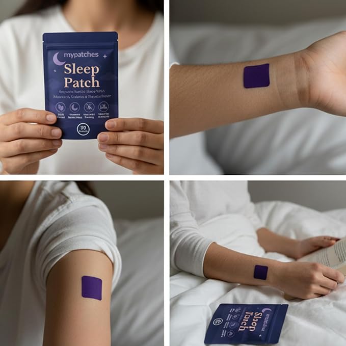 Sleep Patch – Rest &amp Recovery Patch – Transdermal Vegan Night Support with Melatonin Valerian Root &amp Passionflower – Promotes Restful Sleep – 30 Patches
