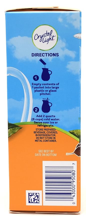 Crystal Light Peach Iced Tea Drink Mix 12-Quart Canister (Pack of 7)