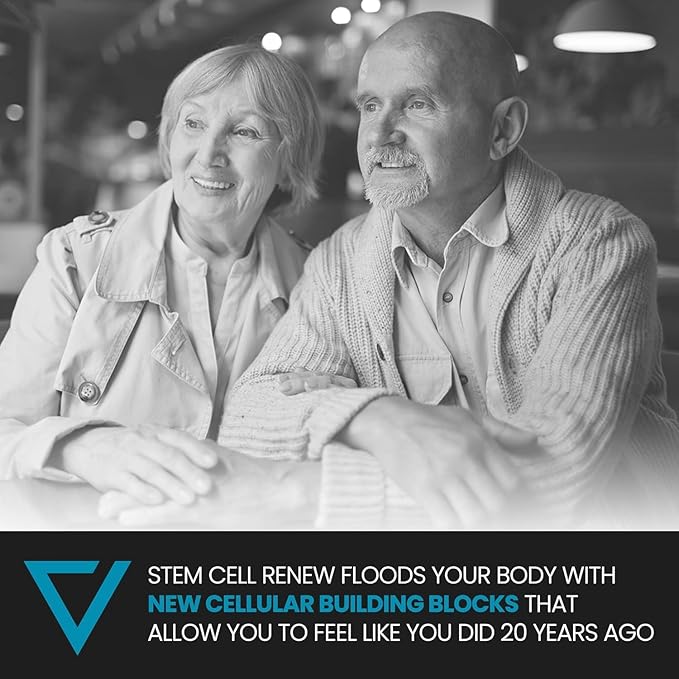 Stem Cell Renew | Boost Your Natural Supply of Stem Cells to Strengthen Mental Sharpness Help Slow Signs of Aging and Restore Youthful Energy - Created by NASA Scientist | 4-Month Supply (240 count)
