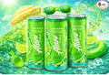 Lime Slush Energy Drinks sugar free low calorie energy drinks 12 Fl Oz Cans (Pack of 6)