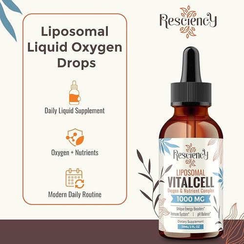 13-in-1 Liquid Oxygen Boost &amp Nutrient Supplement Liposomal Optimized-Delivery Blend with Trace Minerals Amino Acids CoQ10 B Vitamins &amp Fulvic Acid Daily Wellness Liquid Oxygen Drops 4 f
