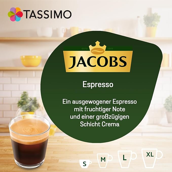 Tassimo Jacobs Espresso Rainforest Alliance Certified 5 x 16 T-Discs