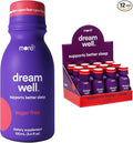 More Labs Dream Well 5MG Melatonin Holistic Sleep Drink Solution Non-Habit Forming with 5HTP Lemon Balm Jujube Seed Glycine (Pack of 12)