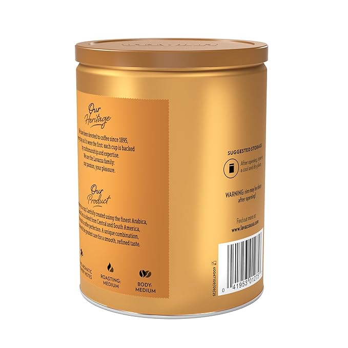 Lavazza Qualità Oro Ground Coffee Medium Roast 100% Arabica 8.8 oz Tin (Pack of 6)