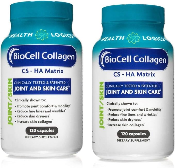 Health Logics BioCell Collagen Joint and Skin Care 120 Capsules x 2