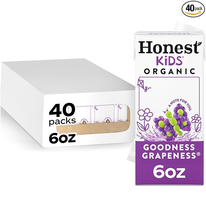 Honest Kids Goodness Grapeness Cartons 6 fl oz 8 Pack 5 Sets
