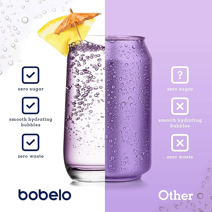 BOBELO CARBONATION Flavor Packets - Trial Pack 3 of Each Flavor Pineapple Coconut Mountain Berries Lavender Lemonade &amp Orchard Breeze Self Carbonating Hydration Electrolyte Drink Mix Real Fr