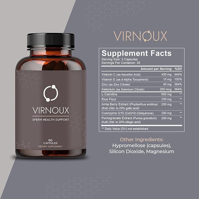 Male Fertility Prenatal Vitamins for Men | Doctor Formulated Supplement to Boost Sperm Count Motility &amp Volume | Sperm Health Support for Conception | USA Made Gluten-Free | 30-Day Supply