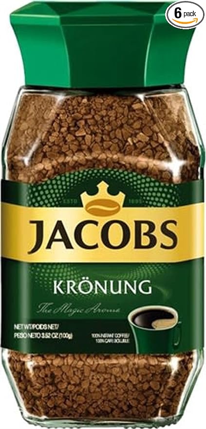 Jacobs Kronung Instant Coffee 100 Gram / 3.52 Ounce (Pack of 6)