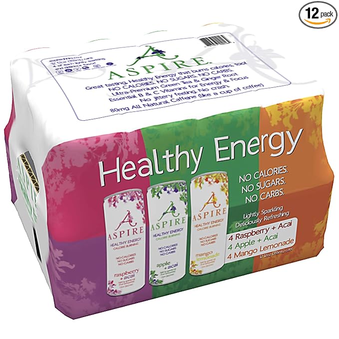 Aspire Healthy Energy Drink 12 Piece Variety Pack