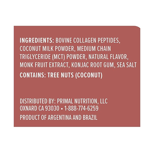 Primal Kitchen Hazelnut Collagen Creamer Powder Collagen Peptide Drink Mix with MCT Oil10.34 Ounces