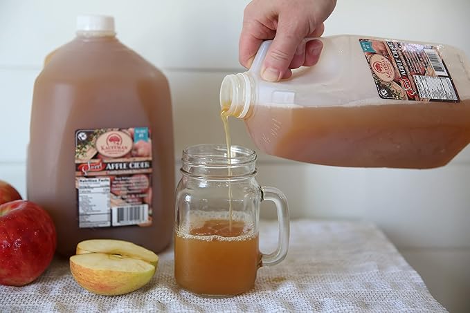 Kauffman's Fruit Farm Orchards Homemade Fresh-Pressed Apple Cider Frozen for Shipping 0.9 Gallon