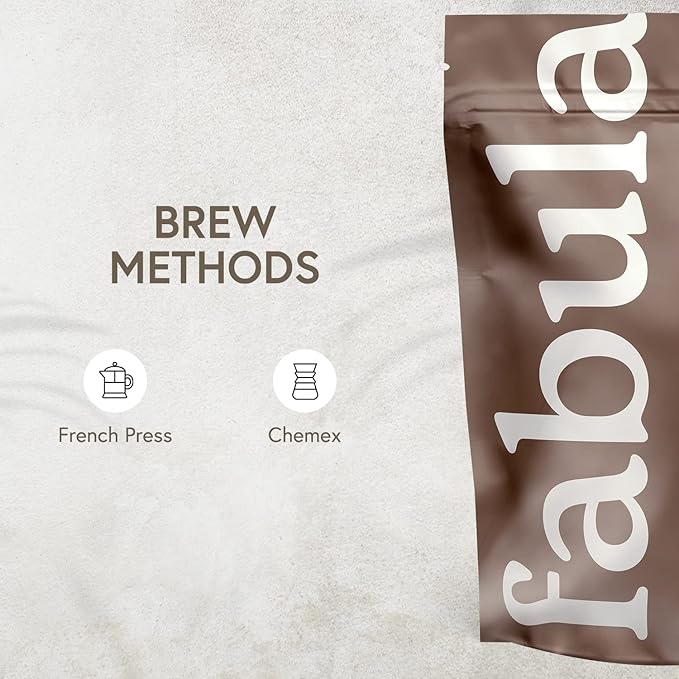 Fabula Organic Coffee for French Press Low Acid Coffee Freshly Ground - Non-GMO - No Mold - Mycotoxins Pesticides Free - Single Origin - 12 oz