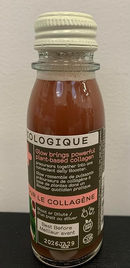 Greenhouse Juice Organic Glow Wellness Shots 12-Count 60ml Glass Bottles Sweet + Tart Pomegranate + Apple Flavor Vegan &amp Gluten-Free