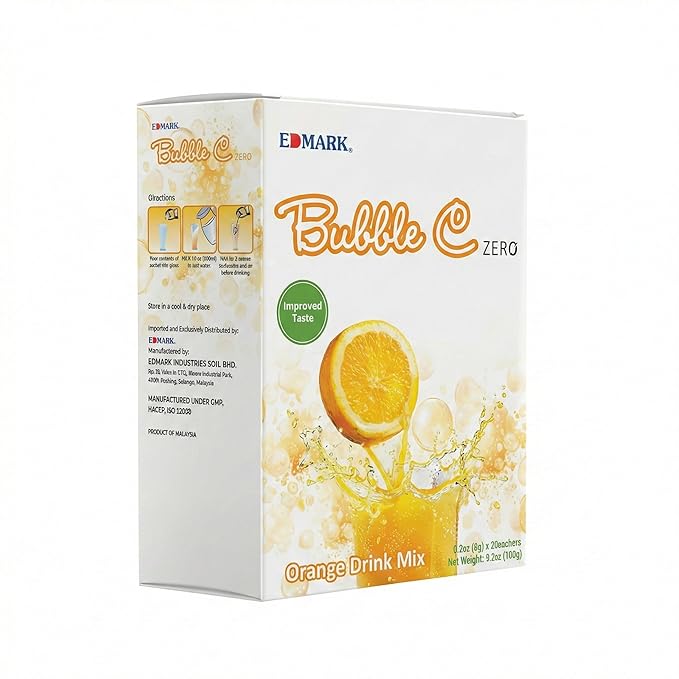 EDMARK ZERO Bubble C Sugar-Free Drink 99% Less Sugar No Aspartame