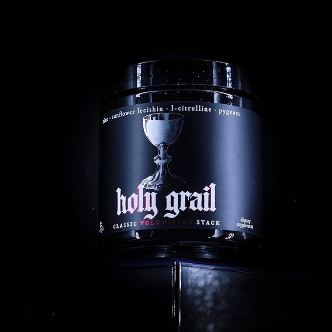 Holy Grail - Classic Semen Volume Booster Stack | Softgel = Higher Bio-Availability | Men's Load &amp Fertility Enhancer | Sunflower Lecithin Pygeum L-Citrulline &amp Zinc for Testosterone | One