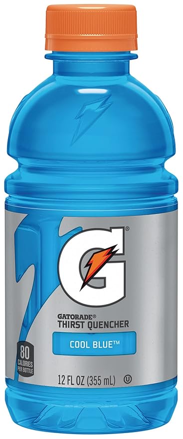 Gatorade Thirst Quencher Cool Blue 12 Ounce Bottles (Pack of 24)
