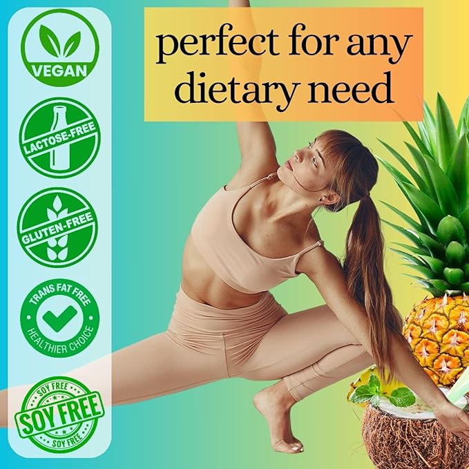 DrinkFit Fruit Smoothie | Real Fruit Puree Low Sugar Gluten:Free &amp Non:GMO Pina colada Smoothie Mix : Makes 32 Smoothies 64 Fl Oz with Dispensing Pump (Pina Colada)