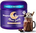 MoonJuicy Nighttime Sleep Hot Cocoa Mix for Adults - Natural Magnesium for Sleep &amp Melatonin-Free Aid Powder with L-Theanine Chamomile - Calming Hot Chocolate (30 Servings).