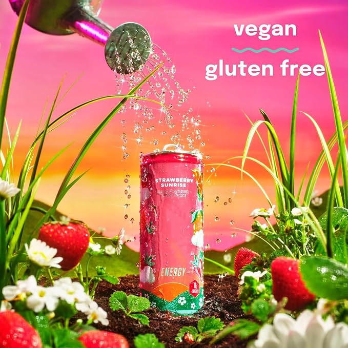 Alanni Sugar Free Energy Drink Variety Pack – Clean Energy Zero Calories 12 Fl Oz Cans - Strawberry Sunrise Winter wonderland Pumkin Cream (Pack of 5)