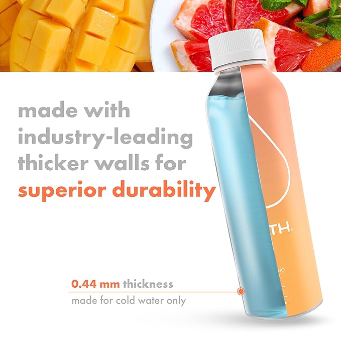 PATH Grapefruit Mango Flavored Sparkling Water - Ultra-Purified pH-Balanced Carbonated Soda in Aluminum Water Bottle - BPA Free Light Reusable Infinitely Recyclable 20.3 fl oz (Pack of 4)