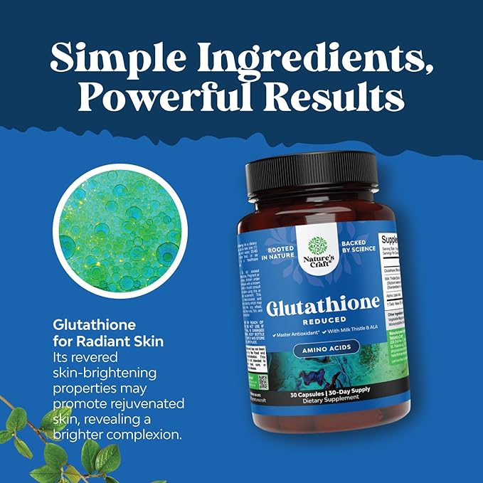 Bundle of Reduced Glutathione Supplement with Milk Thistle - 500 mg per Serving Pure L Glutathione and Multi Collagen Protein Powder - Keto Hydrolyzed Collagen Peptides Hair Skin &amp Nails Vitamins