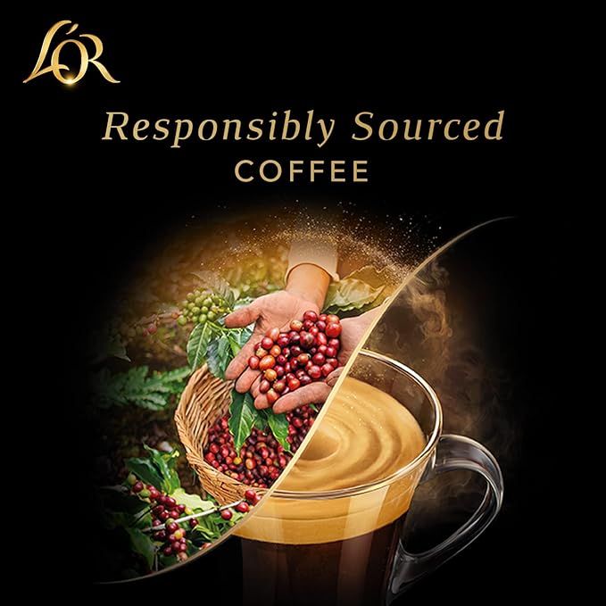 L'OR Espresso Capsules 100 Count Profondo Lungo Single-Serve Aluminum Coffee Capsules Compatible with the L'OR BARISTA System &amp *Nespresso Original Machines