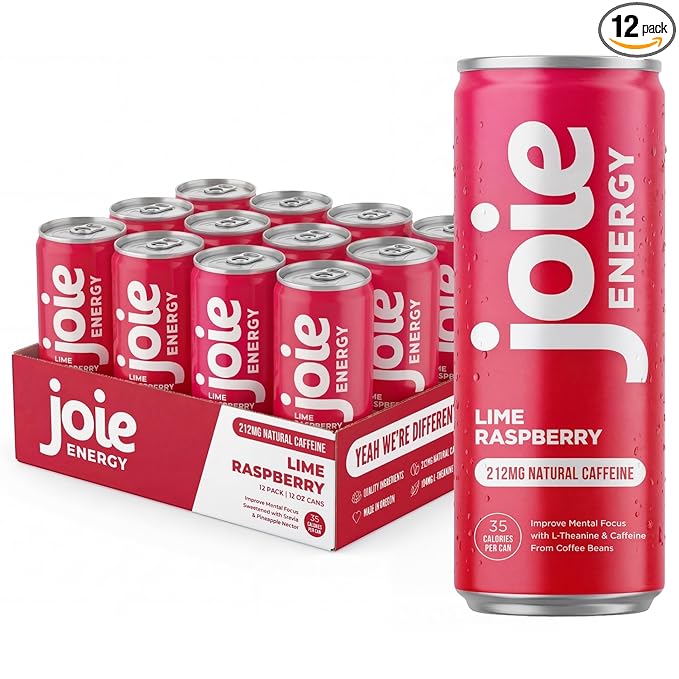 Joie Energy Drink (Lime Raspberry 12 Fl Oz (Pack of 12))