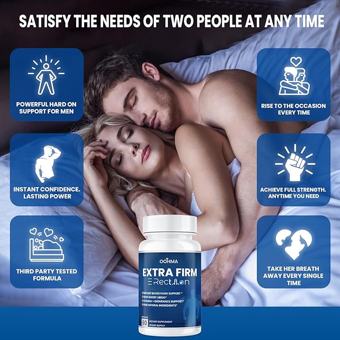 Fast-ActingMale Enhancing Supplement Pills for Blood Flow Size &amp Stamina | Natural Formula with Maca &amp Epimedium | 3rd Party Tested for Purity &amp Potency | 60 Tablets