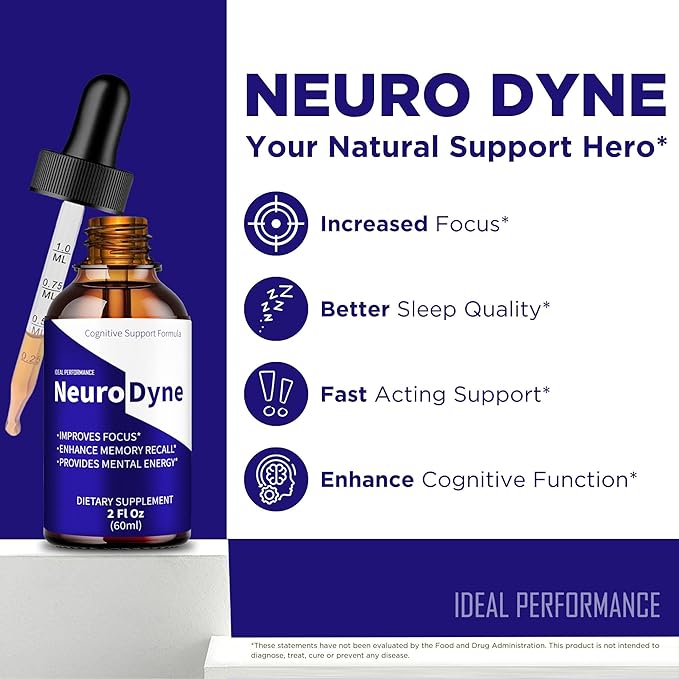 Neurodyne Drops Official Neurodyne Brain Health Supplement Droppers - Maximum Strength Advanced Nootropic Drops Support All Natural Neuro Dyne Cognitive Health &amp Function Reviews (5 Pack)