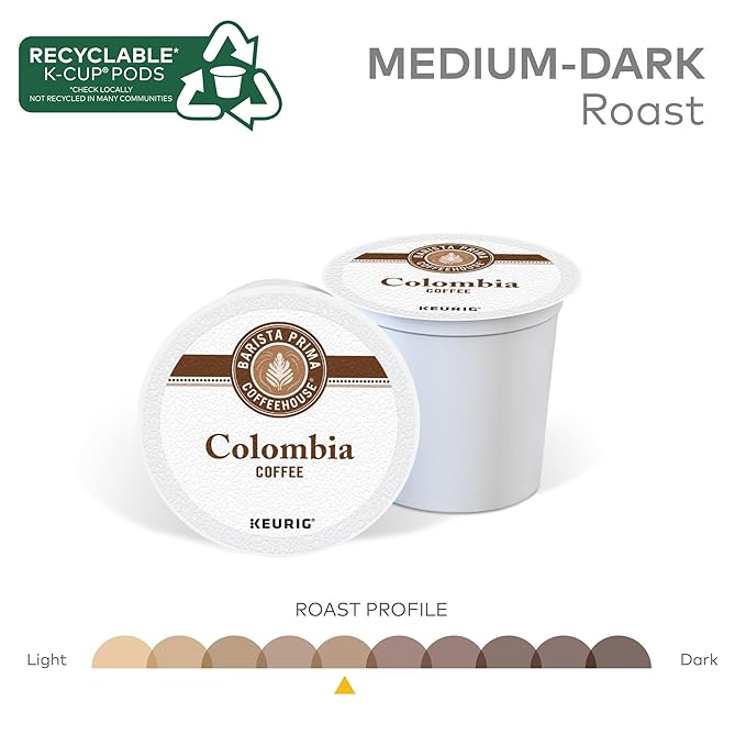 Barista Prima Coffeehouse Colombia Coffee Keurig Single Serve K-Cup Pods 96 Count