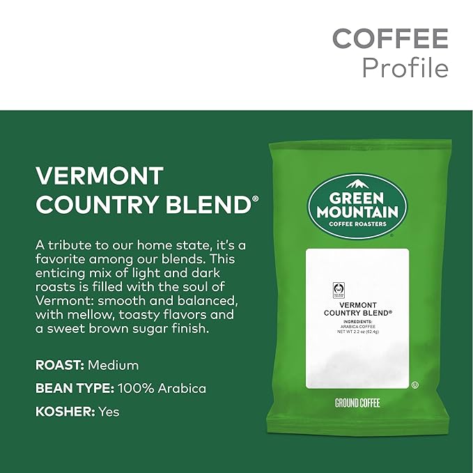 Green Mountain Coffee Roasters Vermont Country Blend Keurig Fractional Packs 100 Count 2.2 oz.