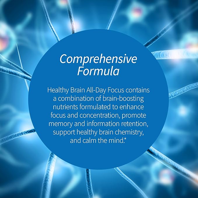 Applied Nutrition Healthy Brain All-Day Focus - 50 Tablets Pack of 2 - Powerful 3-in-1 Brain Booster with Turmeric Extract - 50 Total Servings