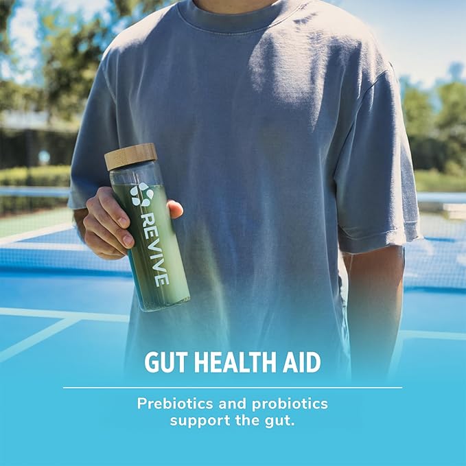Revive MD Daily Green Powder Superfood (Chocolate) - Supergreens Powder to Support Energy Levels - Green Juice That Improves Fiber Intake - Vegetable Supports Digestion and Gut Health (30 Servings)