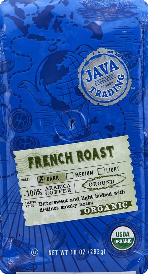 Java Trading Company Organic Ground Coffee French Roast 10 Oz