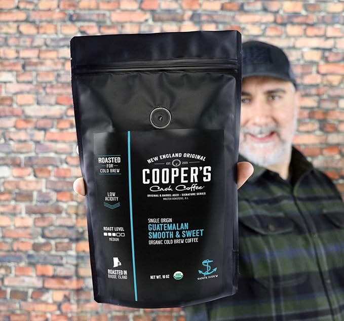 Organic Cold Brew Coffee - Guatemalan Coffee Beans - Ground Medium Roast 2lbs and Colombian Reserve Single Origin Coarsely Ground Coffee - Dark Roast 1lb