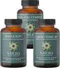Natura Health Products Cardio Tonic-BP Tranquility and Dual-mag Complex Supplement Bundle - Supports Relaxation - Strengthens &amp Regulates The Cardiovascular System - Promotes Cardiovascular Neur
