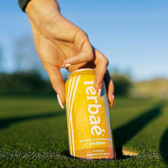 Yerbaé Mango Passion Fruit Functional Energy Drink - 0 Sugar 0 Calories 0 Carbs. Yerbae is Energized by Yerba Mate Plant-Based Healthy Alternative to Sugary Energy Beverages 16oz cans (12 Pack)