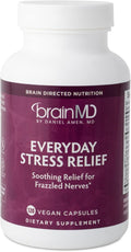 BRAINMD Dr Amen Everyday Stress Relief - 120 Capsules - Promotes Relaxation &amp Focus - Non-Drowsy - Gluten Free - 30 Servings