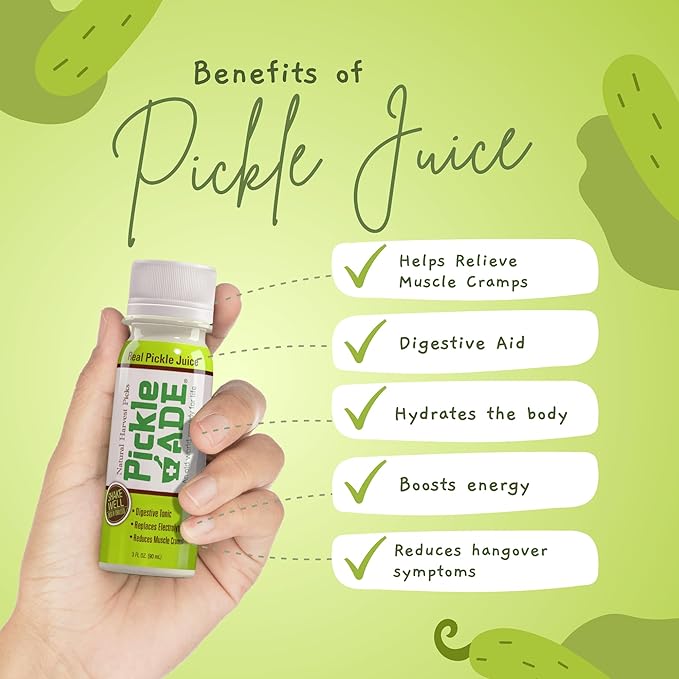 PickleAde Real Pickle Juice Shots with Turmeric 3oz (12 Pack) | Electrolyte Pickle Juice Sports Drink | Kosher Pickle Shots | Pickle Brine for Muscle and Leg Cramp Relief